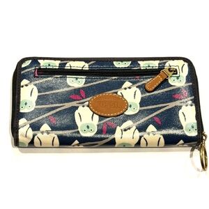 Fossil Owl Print Zip-Around Wallet